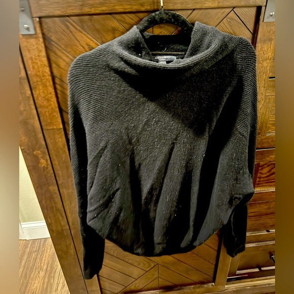 Allsaints 100% Wool Mock Neck sweater sz L - Picture 1 of 4